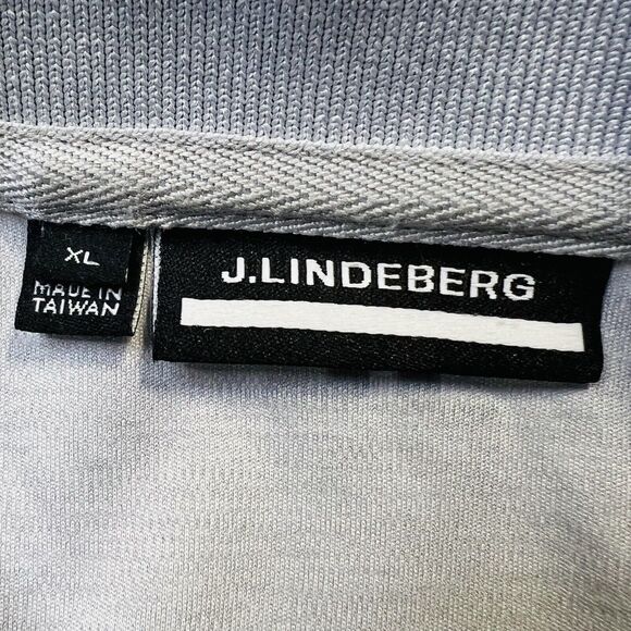 J LINDEBERG Bridge American Fit Golf Polo Shirt Mens Size XL Gray JL Logo - Picture 8 of 10